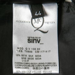 McQ by Alexander McQueen Black Striped Zipper Detail Midi Dress M