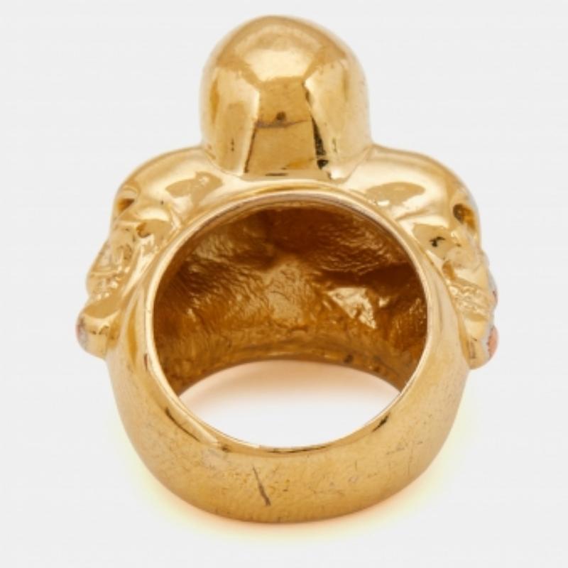 McQ Alexander McQueen Bague multi-crânes en or Taille 50 Pour femmes en vente