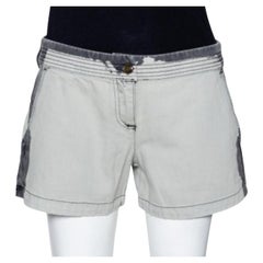 McQ by Alexander McQueen Grey Denim Back Cutout Detail Shorts M