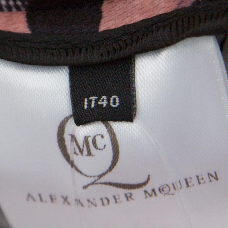 McQ by Alexander McQueen Multicolor Houndstooth and Animal Printed Jacket S In Excellent Condition In Dubai, Al Qouz 2