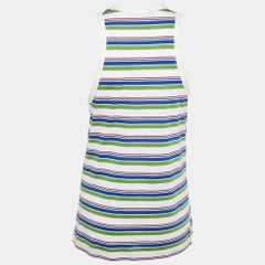 McQ by Alexander McQueen Multicolor Striped & Embroidered Tank Top M