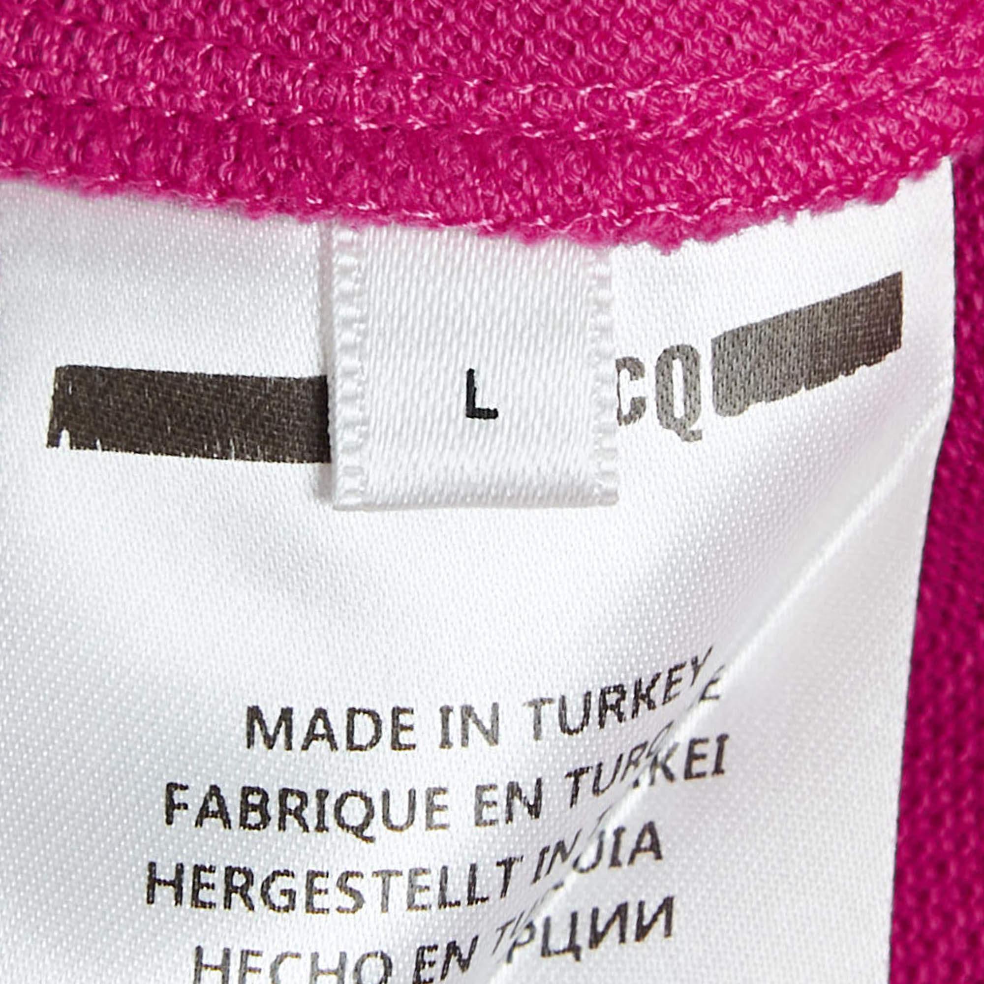 McQ by Alexander McQueen Pink Cotton Pique Polo T-Shirt L 1