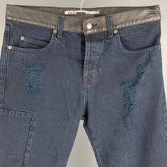 Jeans in cotone effetto consumato blu navy MCQ di ALEXANDER MCQUEEN, taglia 32