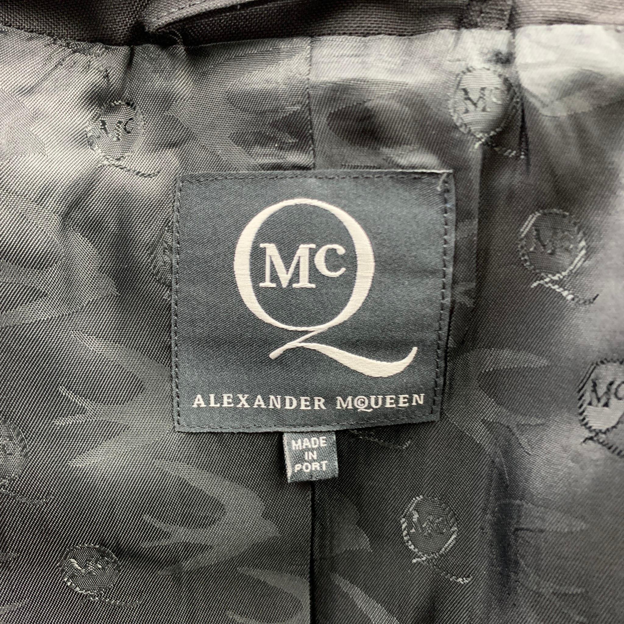 MCQ by ALEXANDER MCQUEEN Size 40 Black Wool / Mohair Shawl Collar Sport Coat In Excellent Condition In San Francisco, CA