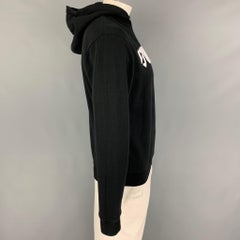MCQ by ALEXANDER MCQUEEN Size M Black White Embroidery Cotton Swallow Sweater
