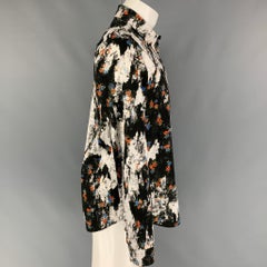 MCQ by ALEXANDER MCQUEEN Size M Multi-Color Marbled Cotton Long Sleeve Shirt