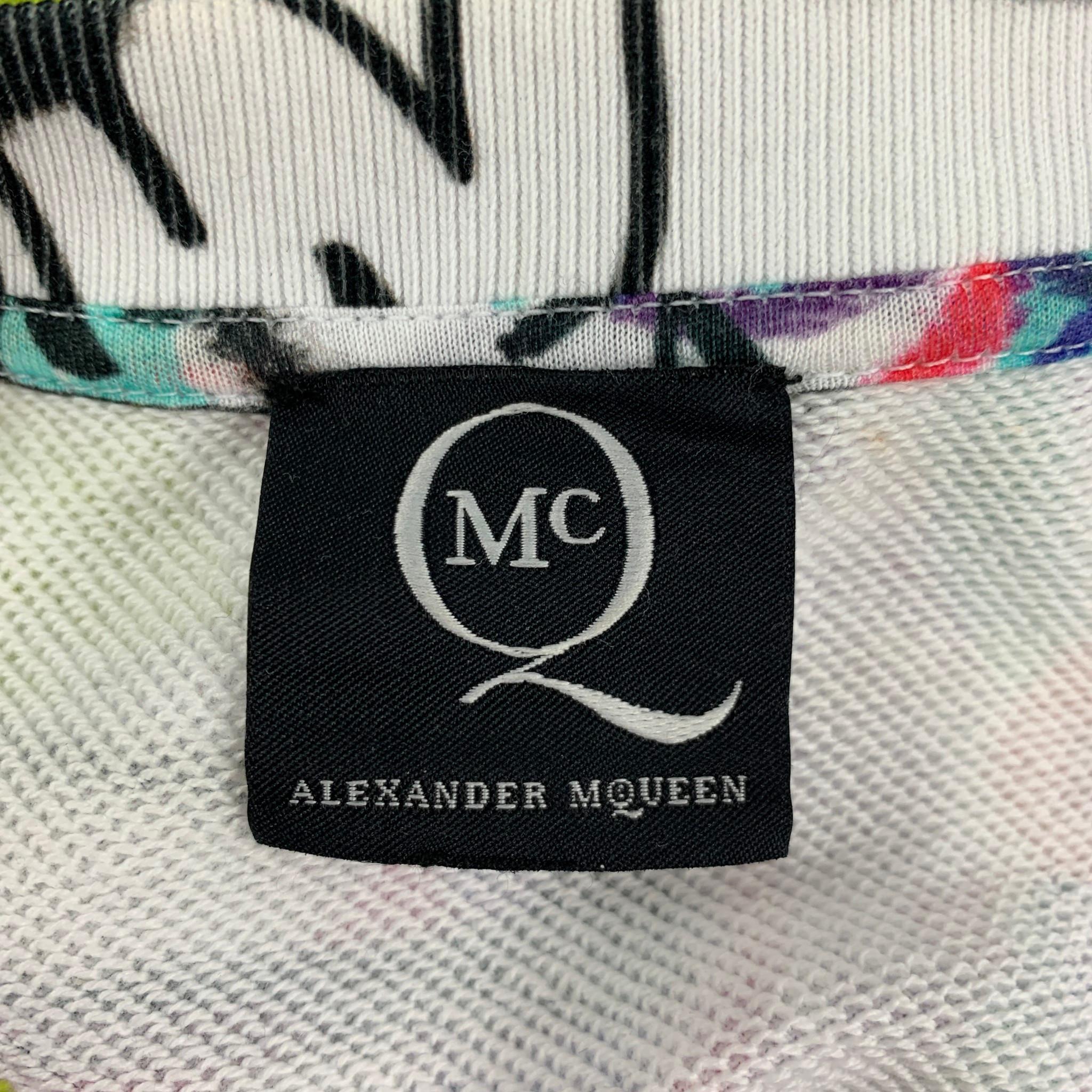 MCQ by ALEXANDER MCQUEEN Size XS White Multi-Color Graffiti Cotton Pullover 3