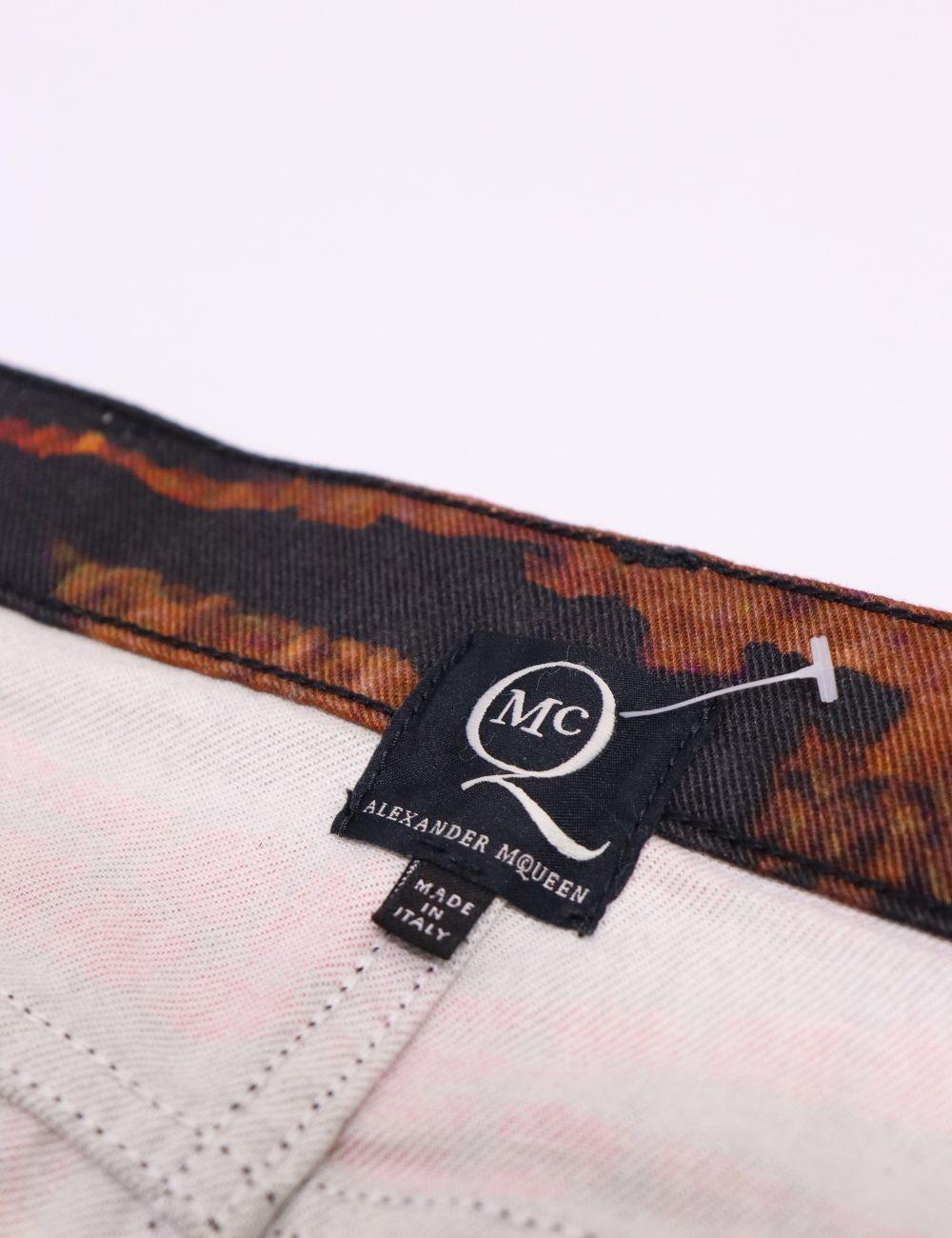 Brown MCQ by Alexander McQueen Tiger Tartan High Waist Pant
