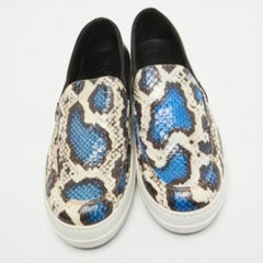 McQ by Alexander McQueen Tricolor Python Leather Slip On Sneakers Size 41