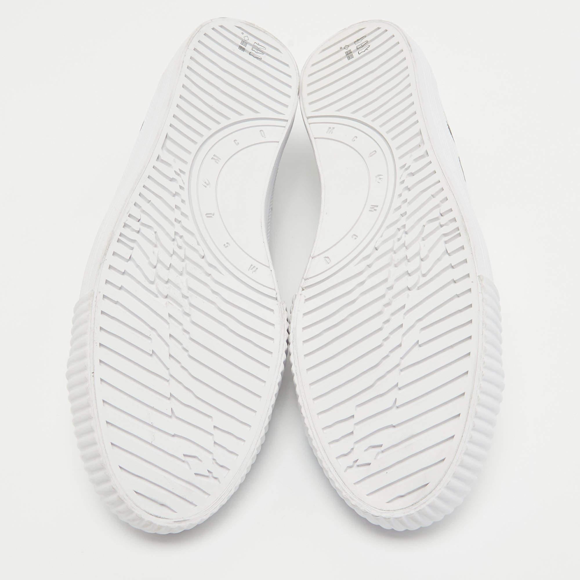 McQ by Alexander McQueen White Canvas Swallow Sneakers Size 44 3