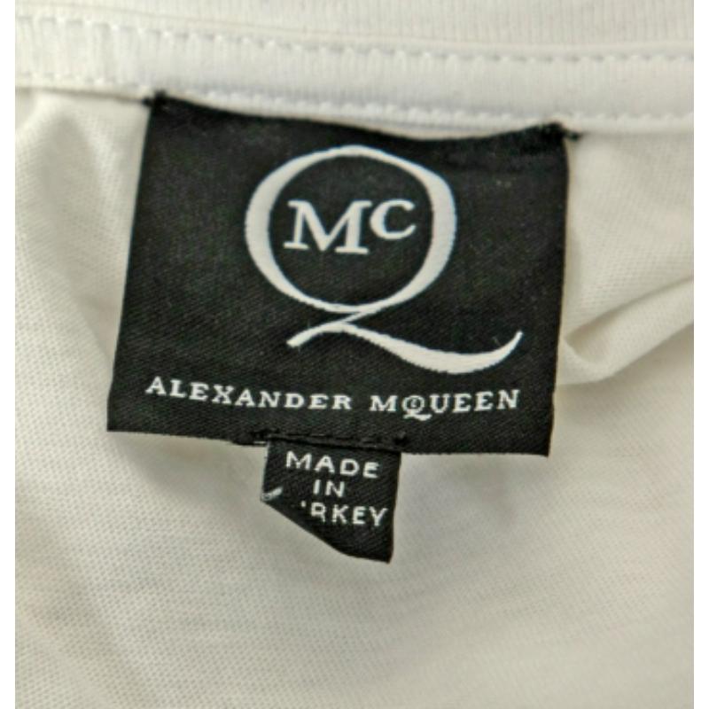 McQ by Alexander McQueen White Cotton Floral Print Top M For Sale 1