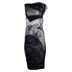 McQ, Digital printed dress in grey