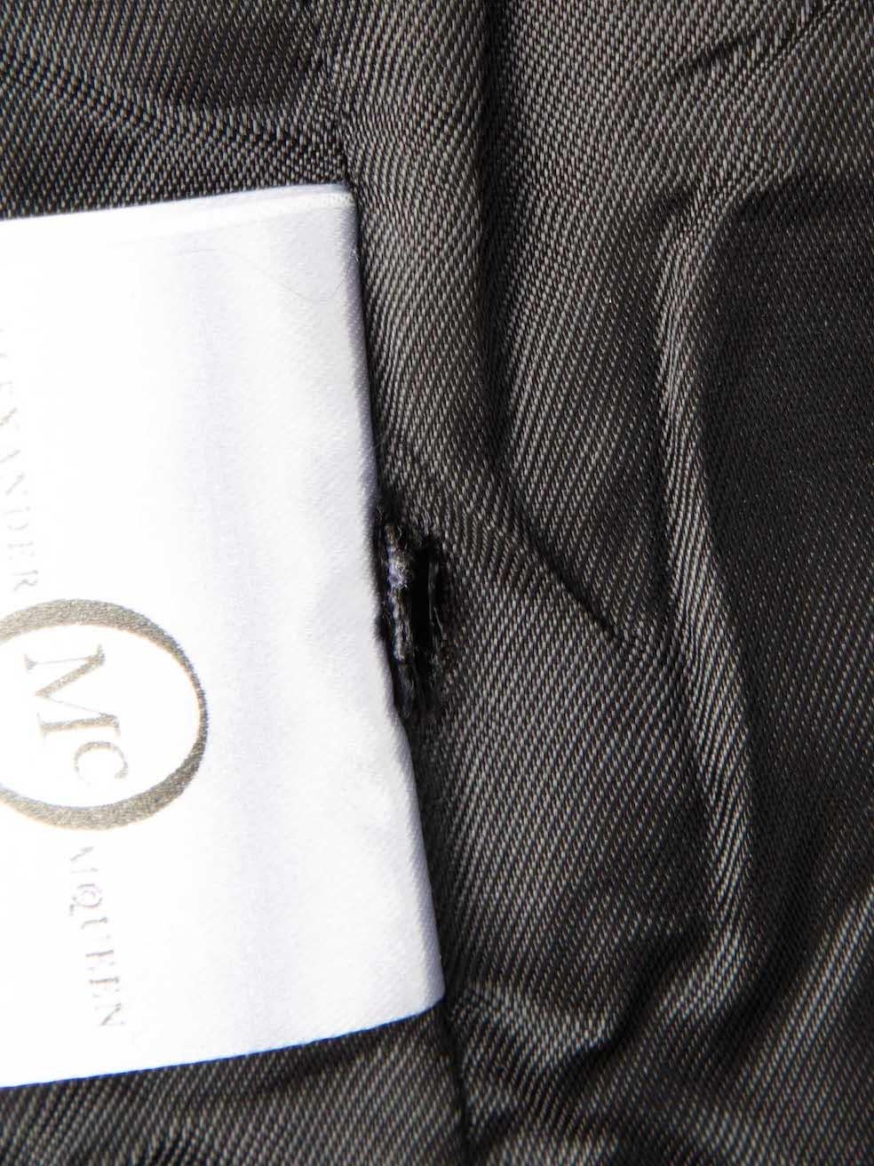 McQ Grey Tweed Ruched Wrap Blazer Size S 1