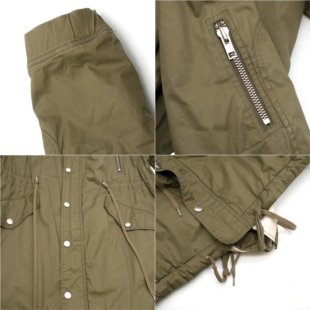 McQ Khaki Convertible Trench Coat Size US 0-2 For Sale 1