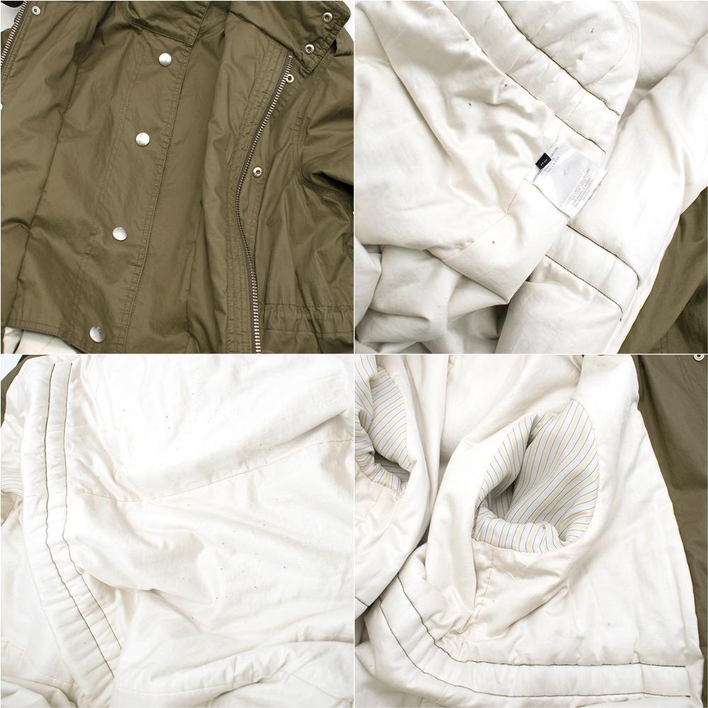 McQ Khaki Convertible Trench Coat Size US 0-2 For Sale 2