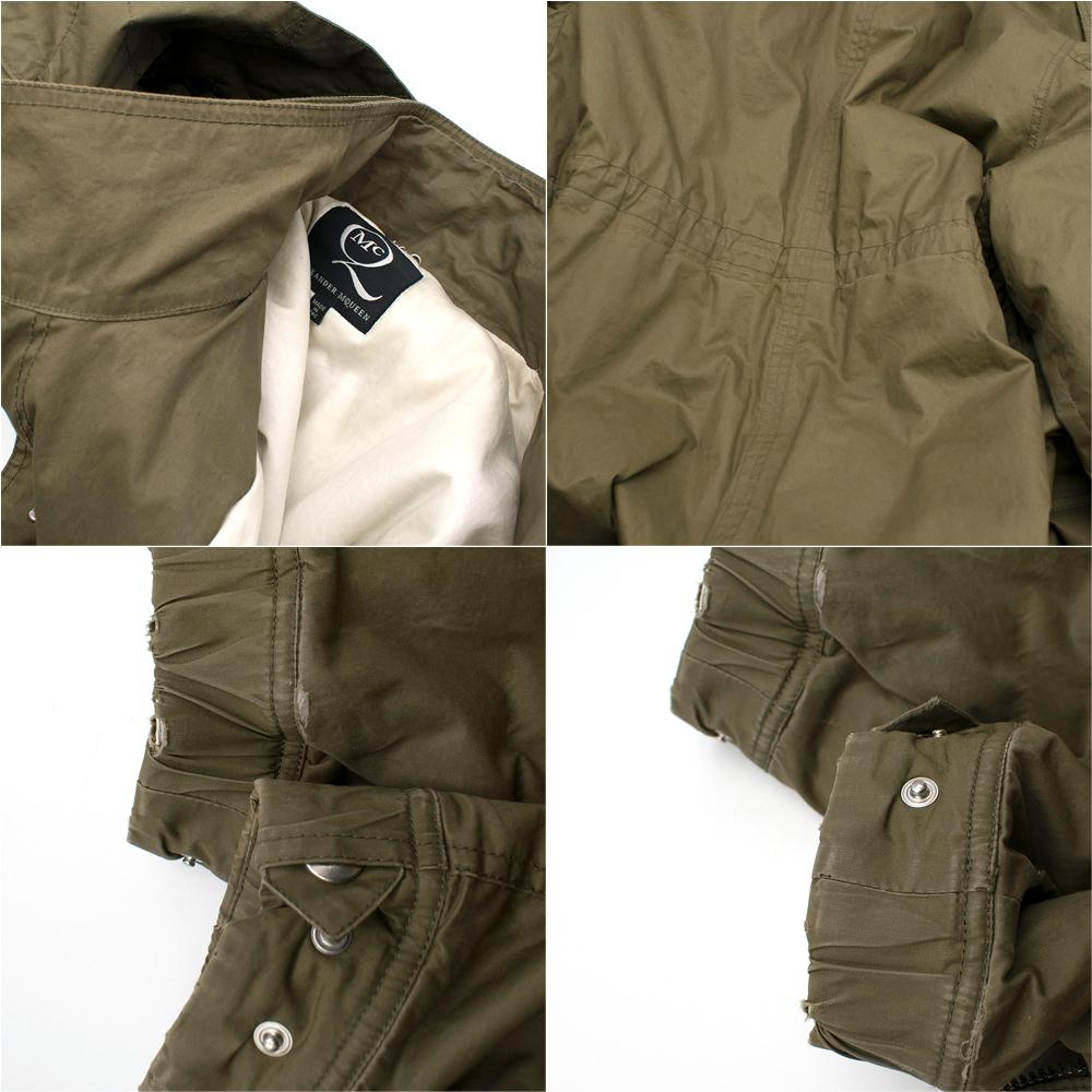 McQ Khaki Convertible Trench Coat Size US 0-2 For Sale 3