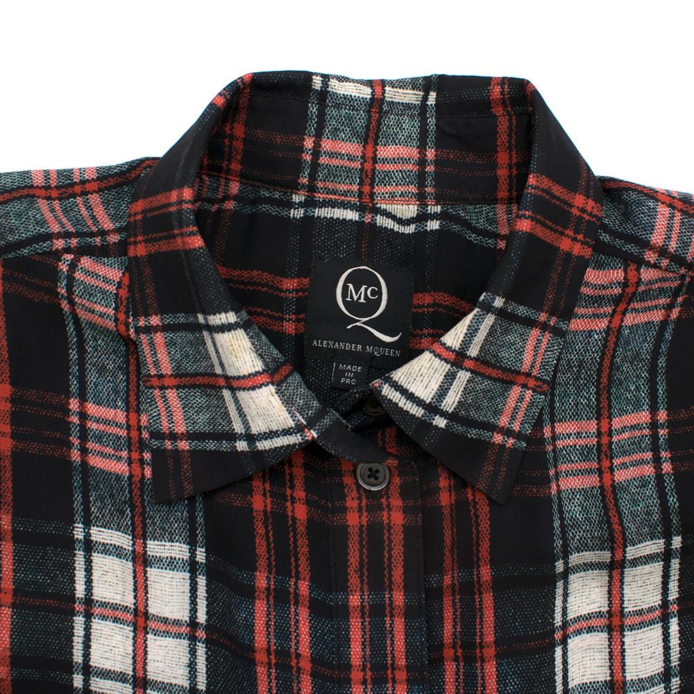 McQ Tartan Double Layer Shirtdress SIZE 38 (italy) In Excellent Condition In London, GB