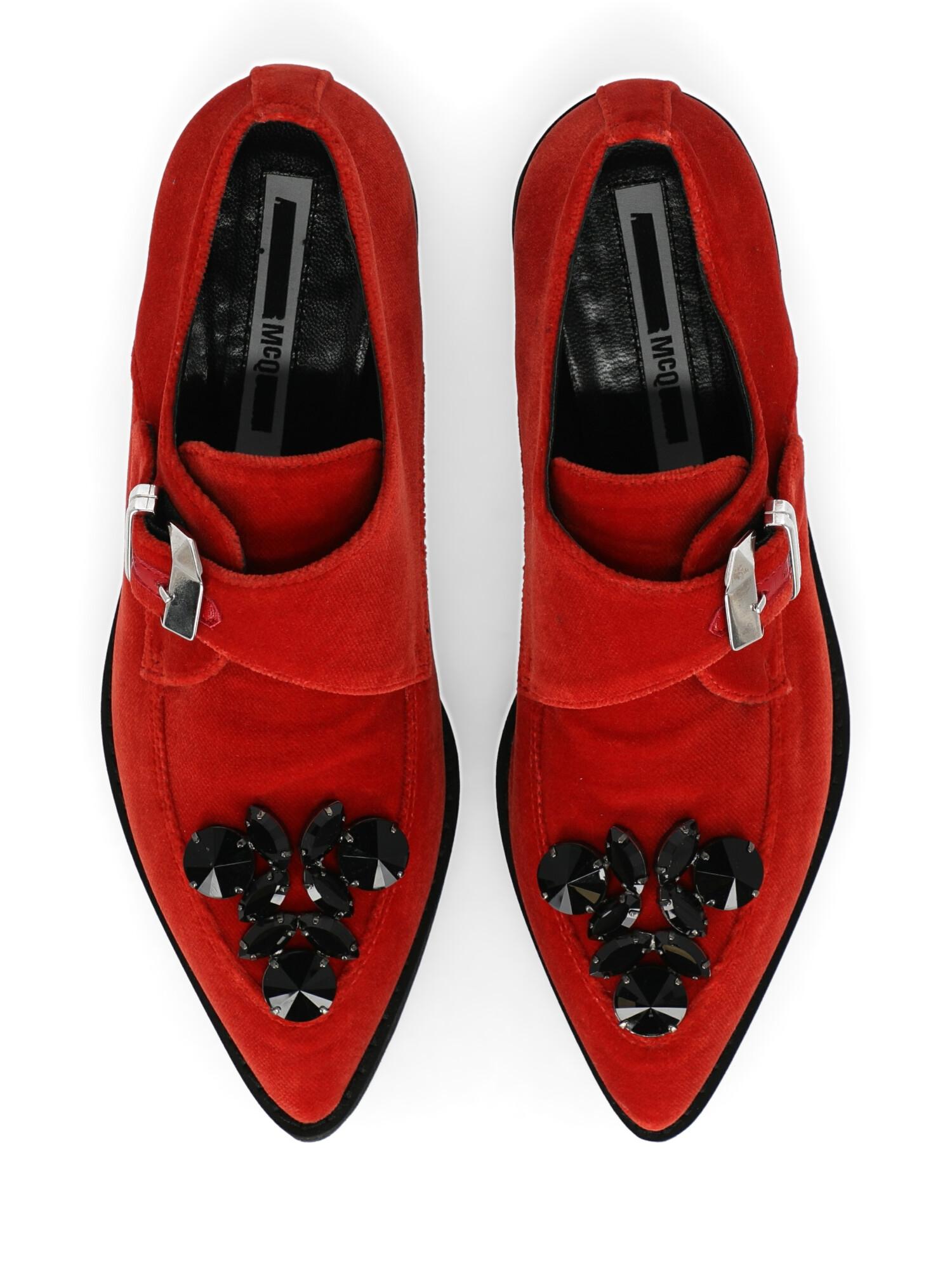 Mcq Woman Loafers Red Fabric IT 36 For Sale 2