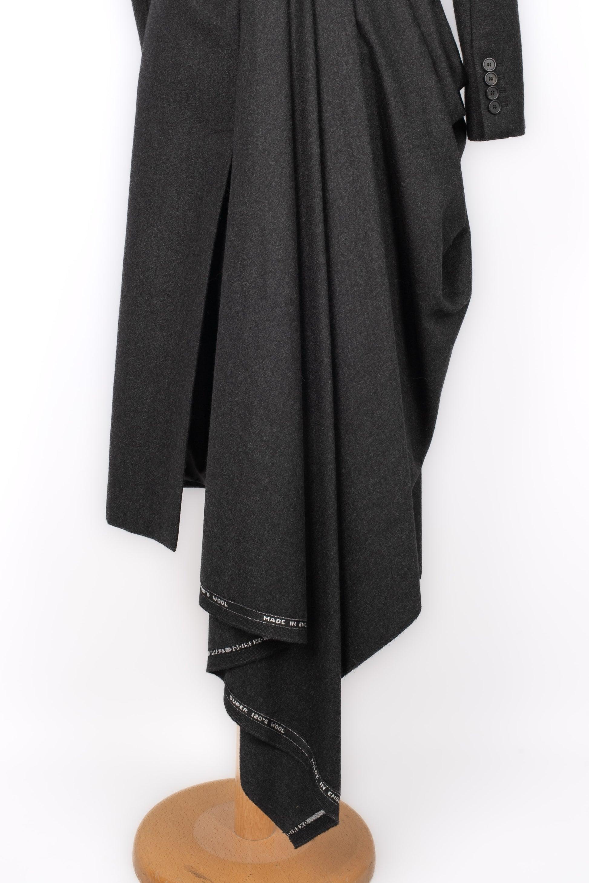 McQueen Blended Wool Asymmetrical Coat, 2019 1