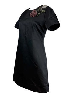 McQueen Sean McGibbon Fall 2025 black rose crystal dress