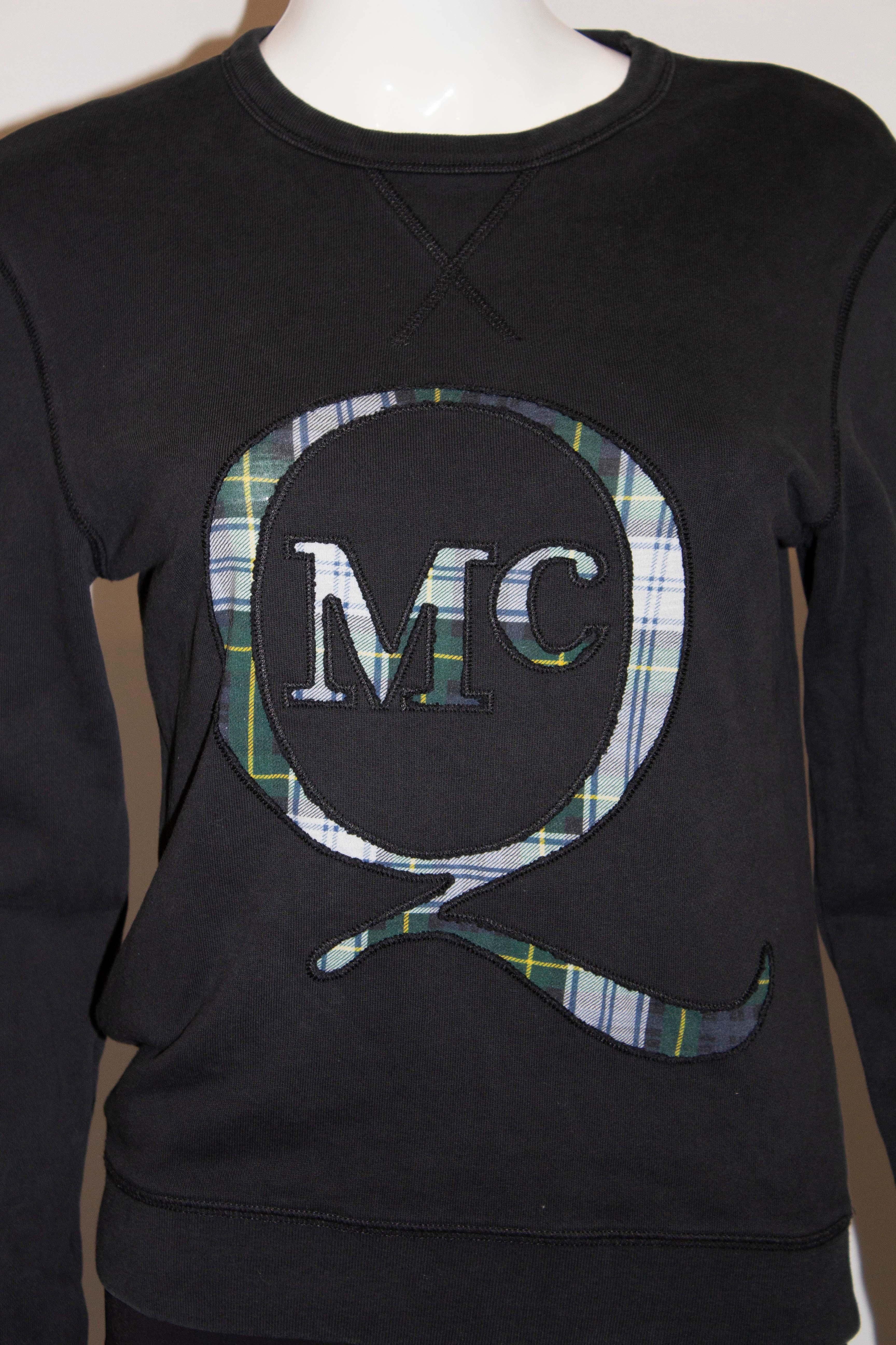 McQueen Sweatshirt with Tartan detail For Sale 1