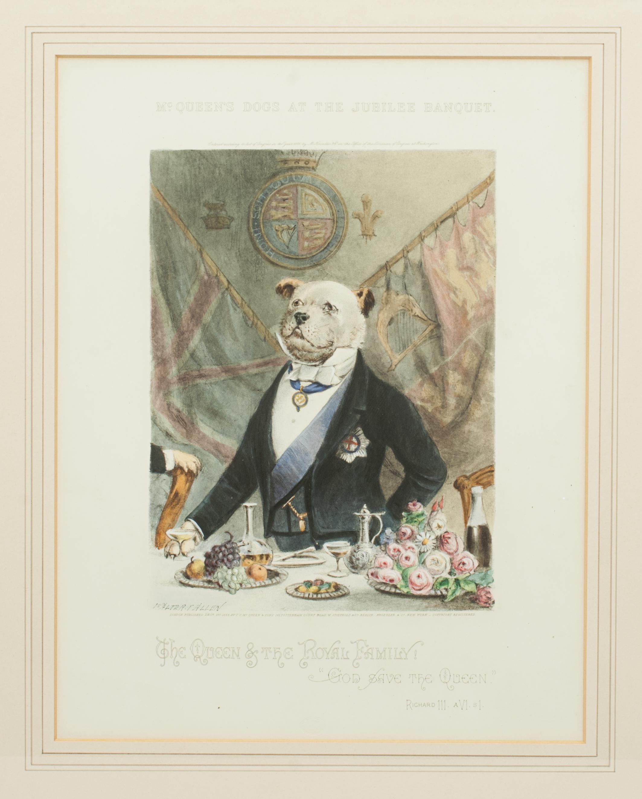McQueen's Dogs at Queen Victoria's Golden Jubilee Banquet In Good Condition In Oxfordshire, GB