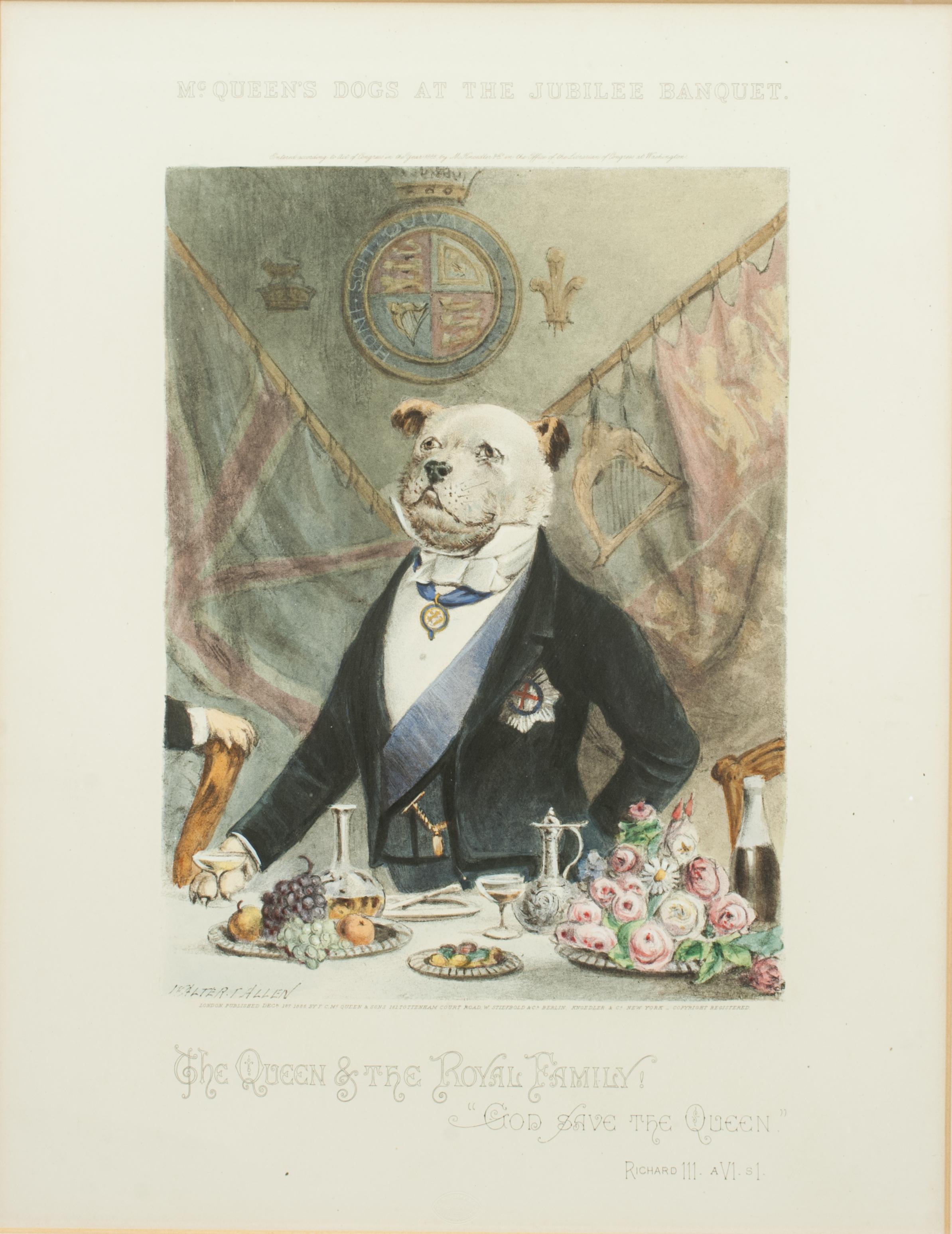 Late 19th Century McQueen's Dogs at Queen Victoria's Golden Jubilee Banquet