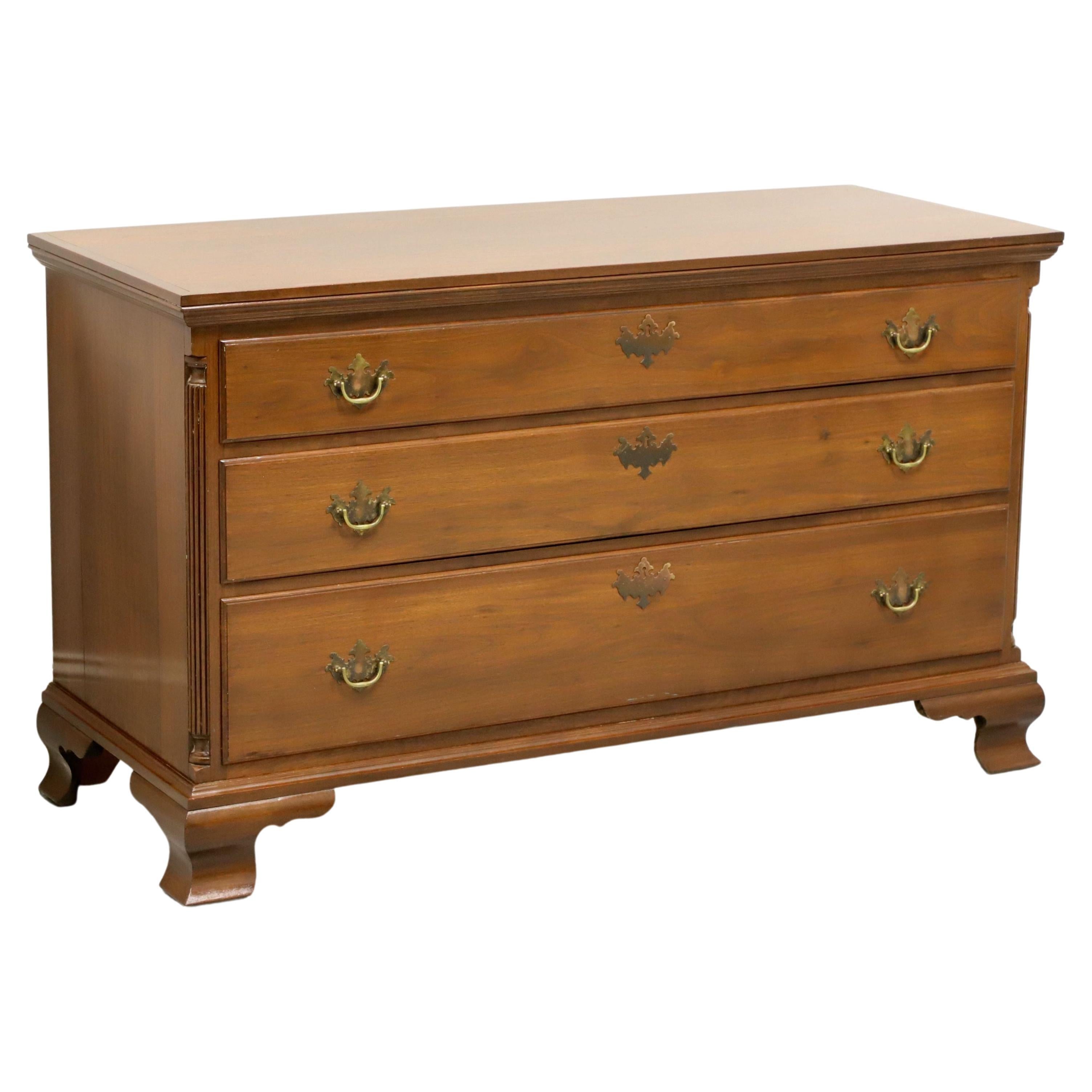 McSWAIN'S Handcrafted Walnut Chippendale Style Dresser For Sale