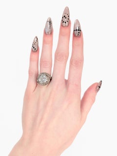 McTeigue 1.46 TCW 18K White Gold, Platinum & Diamond Cluster Cocktail Ring