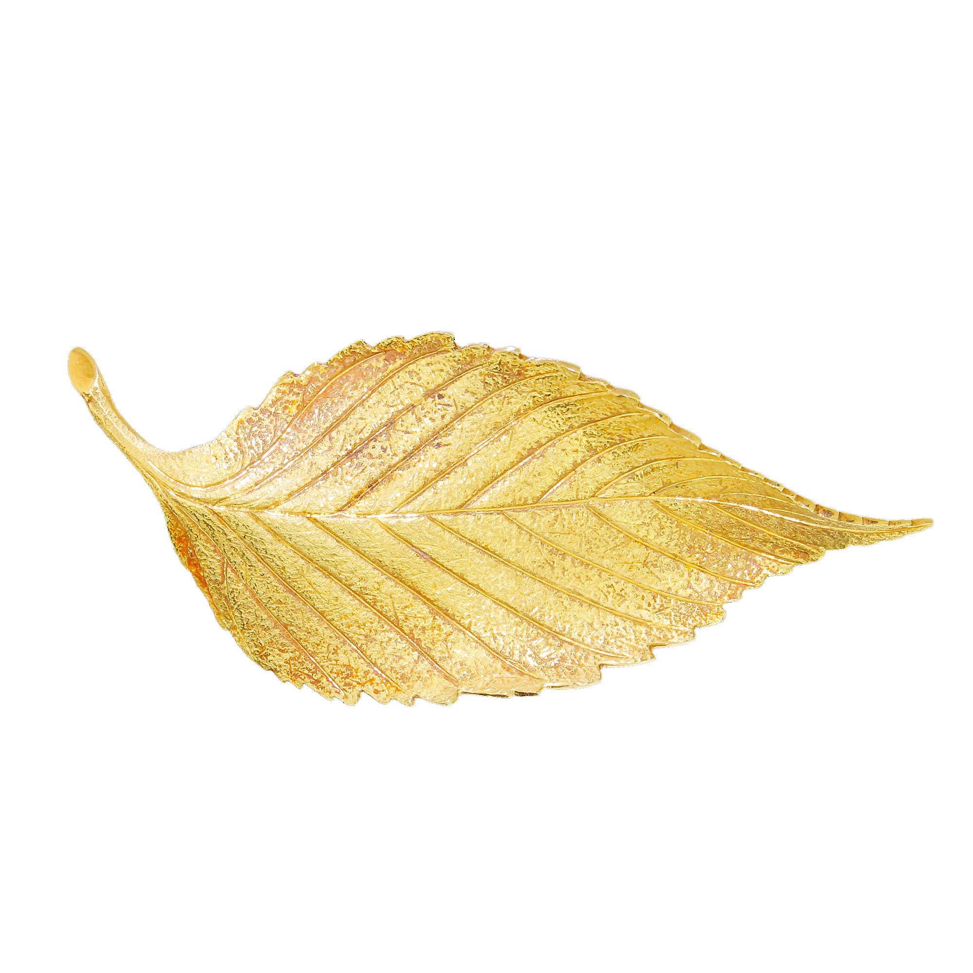 zara leaf brooch