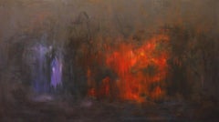 Md Tokon – Feuer in der Nacht, Gemälde 2014