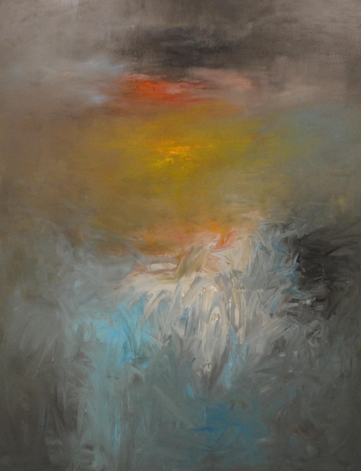 Md Tokon - Fluss zu Berg, Gemälde 2015