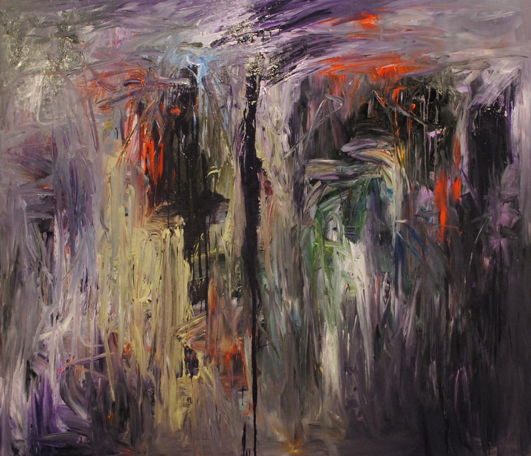 Md Tokon – Lila Regen, Gemälde 2015