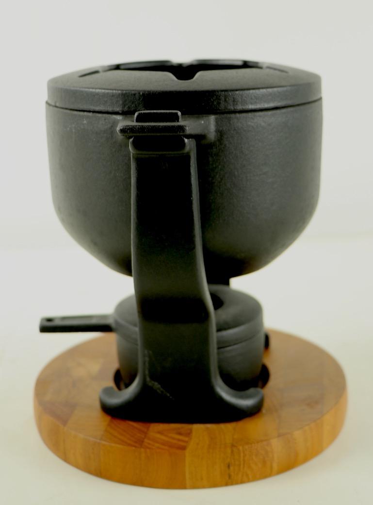 Danish Modern Vintage Digsmed Cast Iron Fondue 1