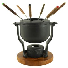 Danish Modern Retro Digsmed Cast Iron Fondue