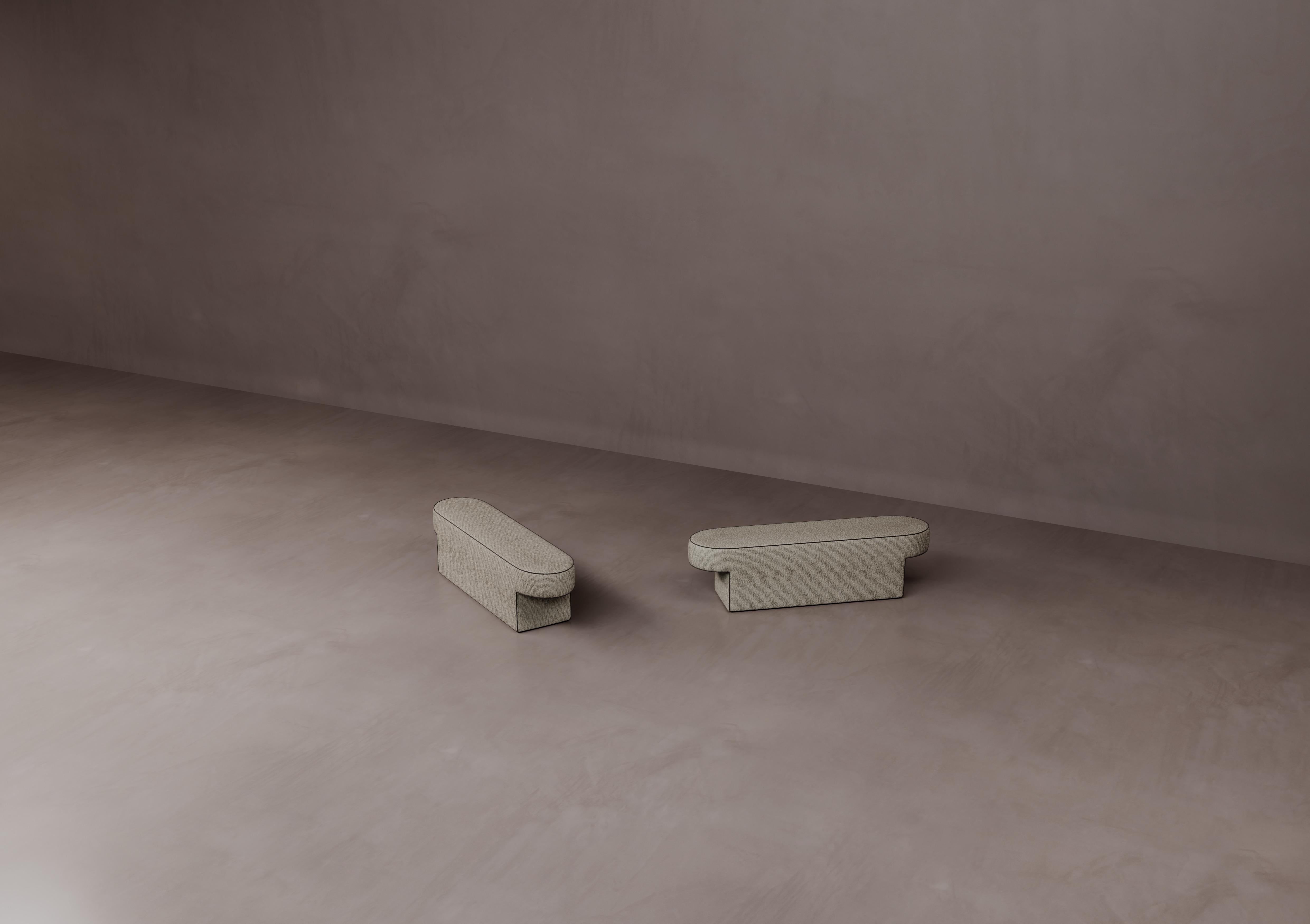 MDF and Upholstered Bitta Bench by Dainelli Studio Atelier Posmoderno en venta