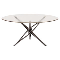 Mdf Italia Mesa redonda personalizable SK Mesa con tapa de cristal de Studio Klass