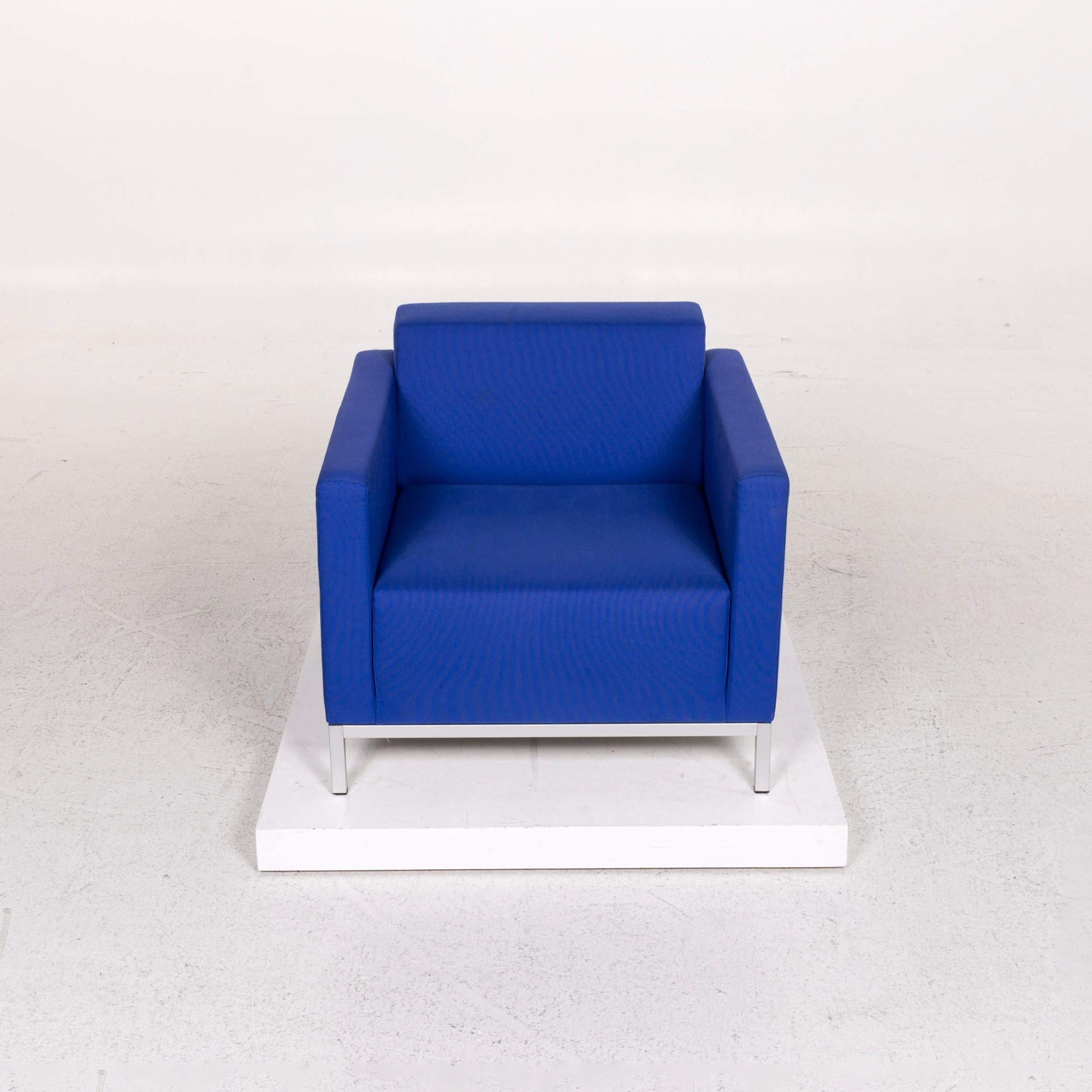 MDF Italia Fabric Armchair Blue In Good Condition For Sale In Cologne, DE