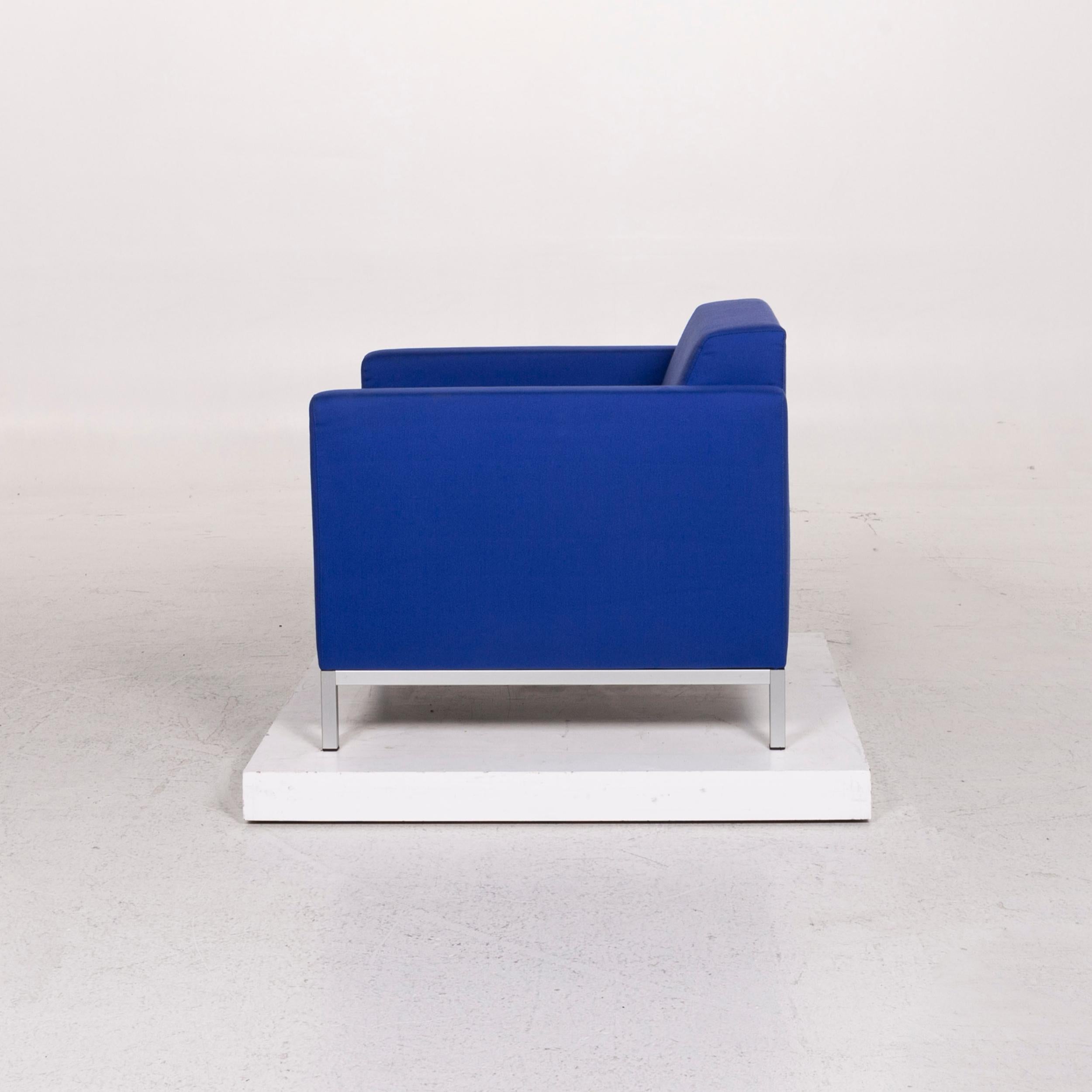 MDF Italia Fabric Armchair Blue For Sale 2