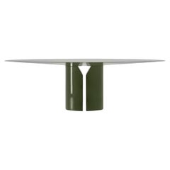 MDF Italia Glossy Green Oval NVL Table  by Jean Nouvel Design in STOCK