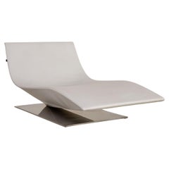 Mdf Italia fauteuil de salon loft en cuir blanc