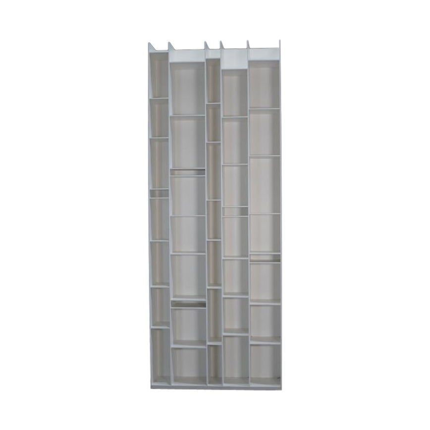 MDF Italia Random Bookshelf in White Matt Lacquer Wood