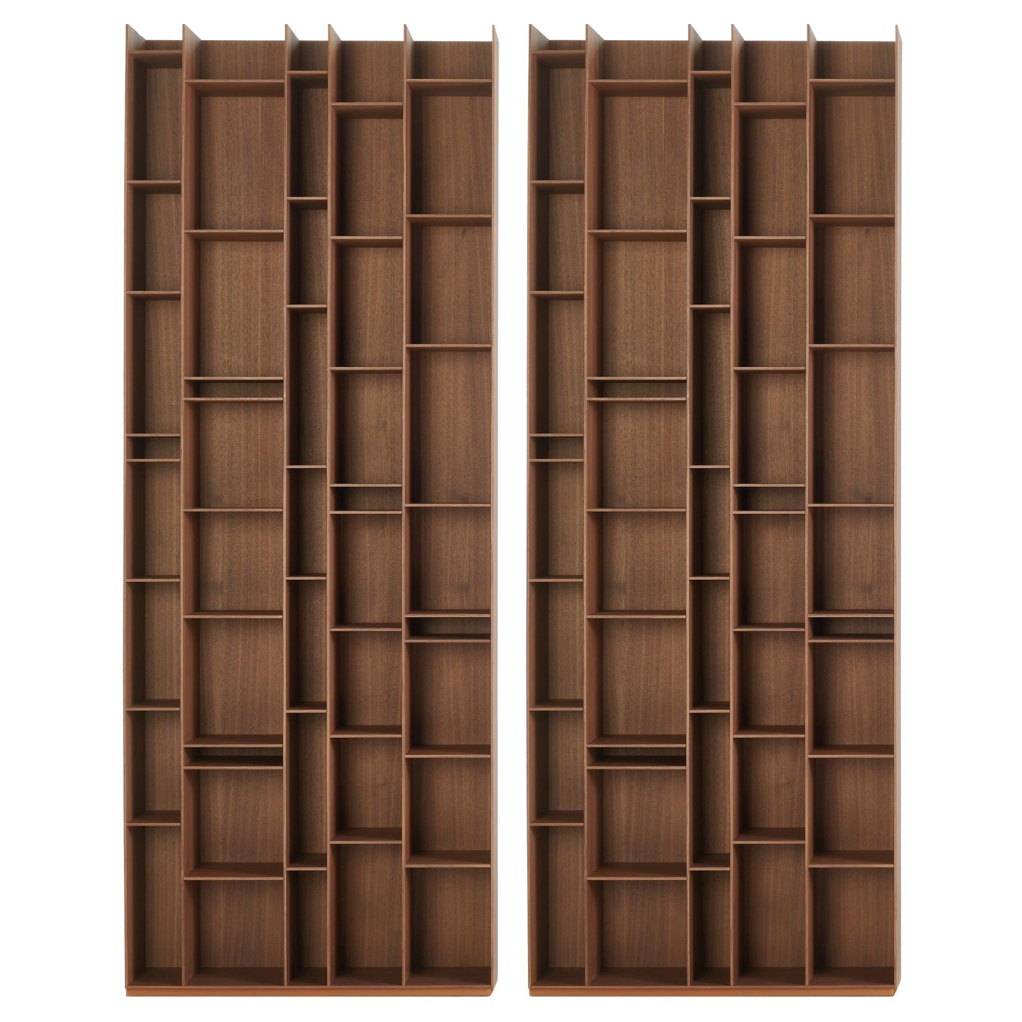 MDF Italia Random Canaletto Nussbaum Bücherregal von Neuland Industriedesign auf LAGER im Angebot