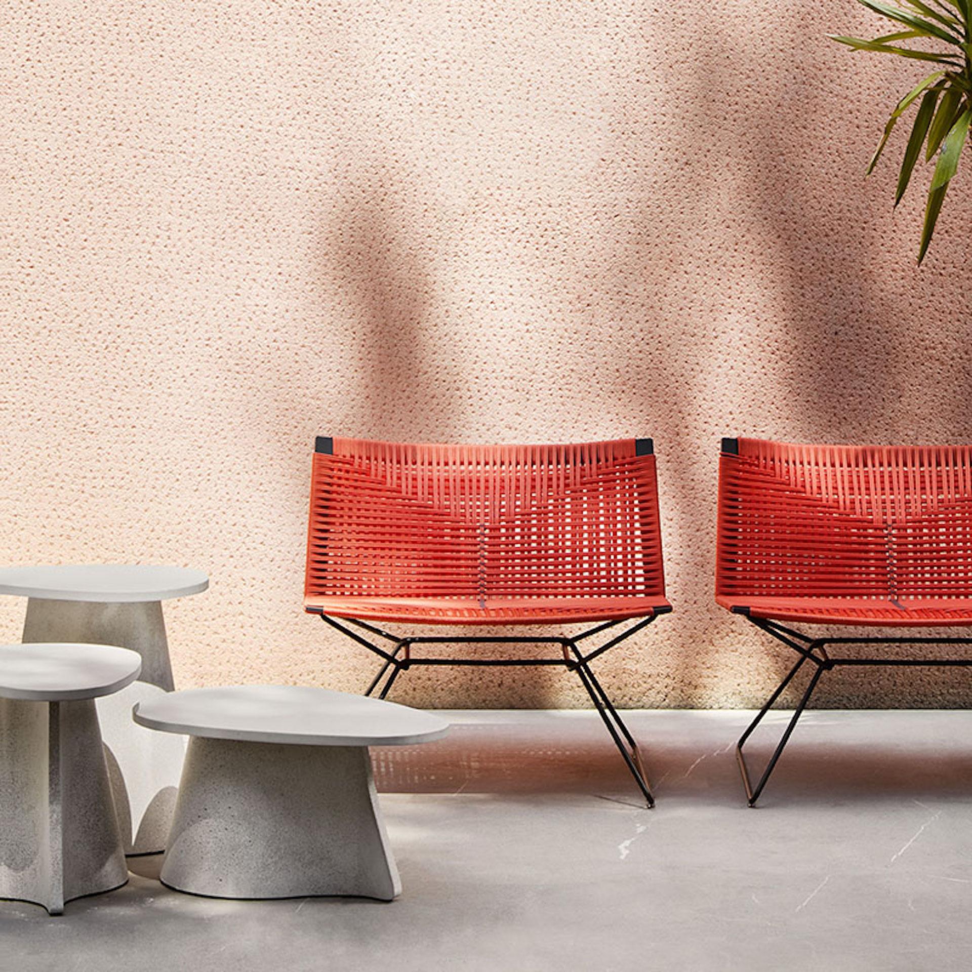 MDF Italia Set of Three Cement Fossil Low Tables Indoor / Outdoor by Xavier Lust For Sale 1