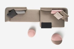 MDF Italia Set of Three Customizable Fuji Bicolor Poufs by  Francesco Rota