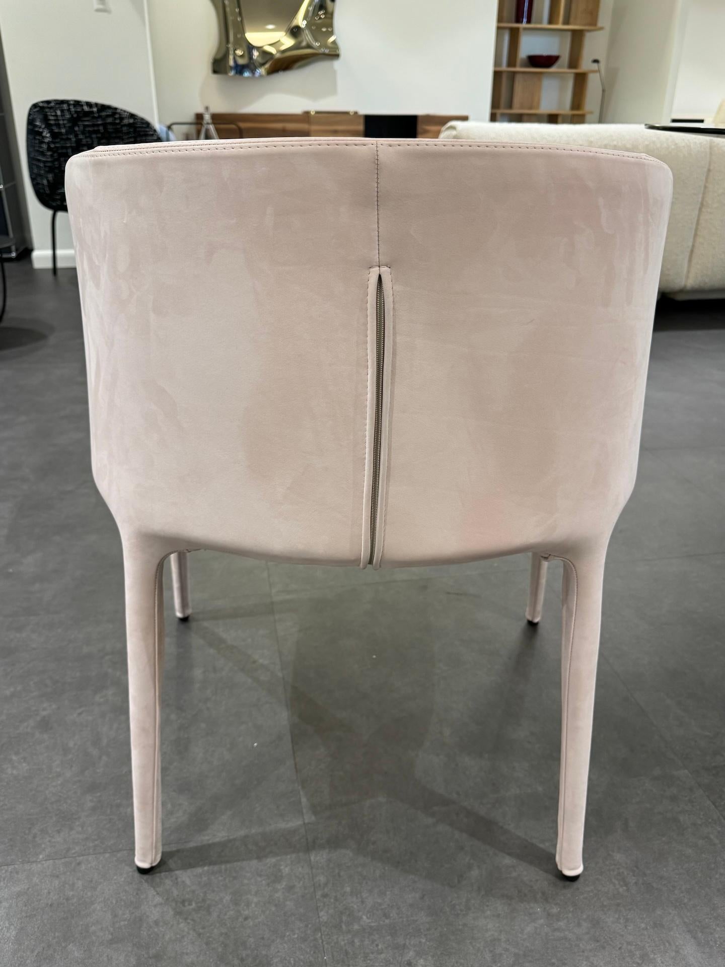 Italian MDF Italia Set of Two Leather Achille Armchair by Jean Marie Massaud in STOCK For Sale