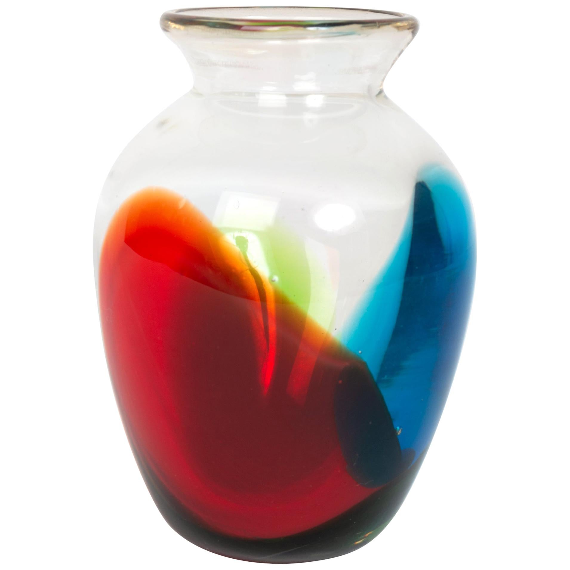 Studio Art Glass Vase C.1960 For Sale