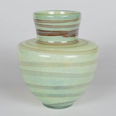 Handcrafted Mdina Art Glass Vase by Michael Harris, Sea Foam Green