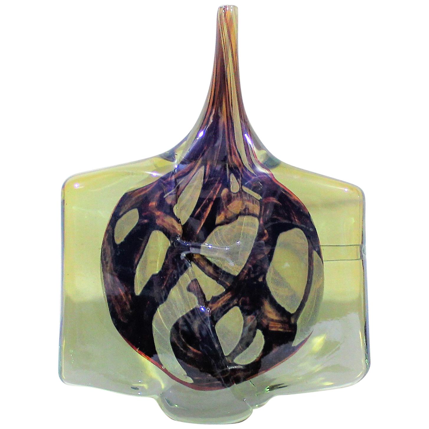 Vase en verre d'art Mdina Glass