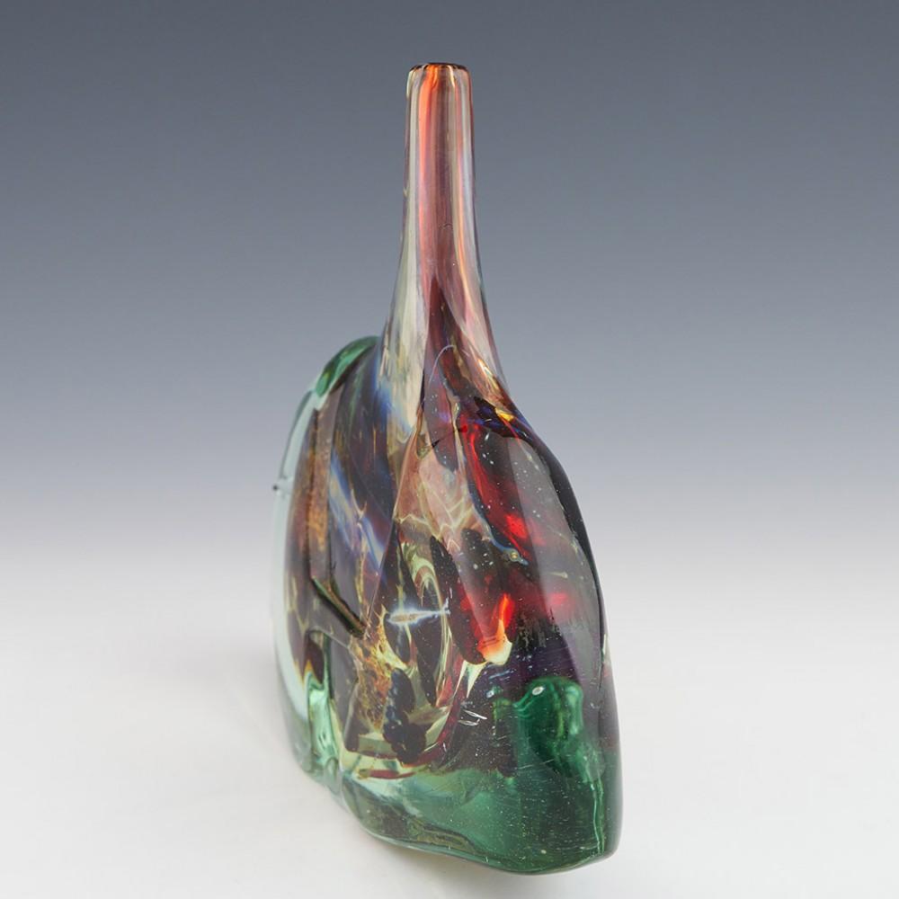 20th Century Mdina Fish Vase Signed Eric Dobson, 1977